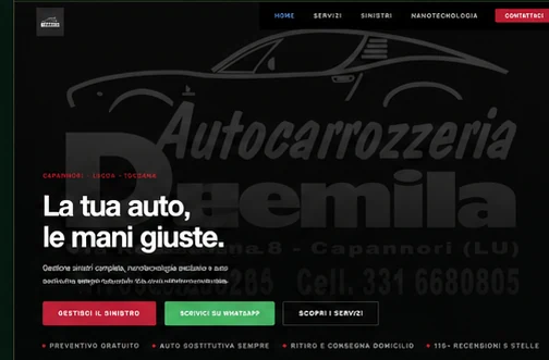 Autocarrozzeria Duemila — sito realizzato da Bliss Marketing